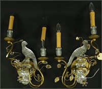 PAIR OF SHERLE WAGNER TWO-LIGHT SCONCES