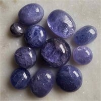 26.35 Ct Cabochon Tanzanite Gemstones Lot of 11 Pc