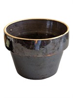 Antique Brown Salt Glazed Planter