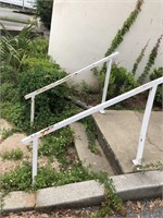 Two metal hand rails