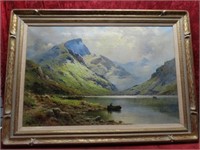 Large Alfred De Breanski Jr framed oil painting.