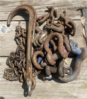 Iron Chain, J Hook, & Screw Pin Anchors (Largest