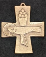 First communion bronze cross