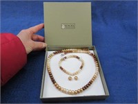 honora pearl necklace-bracelet-earring box set