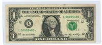 Very Low Serial Number "Star Note" $1 Federal