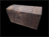 Antique Wooden Immigrant's Trunk