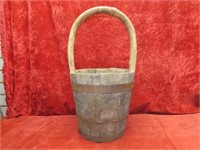 Old Primitive wood pail bucket.