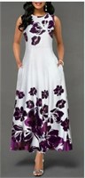 2XL  Women's Boho Floral Long Vintage Maxi Dress E