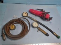 Antique Timing Light, hyd pressure gage,