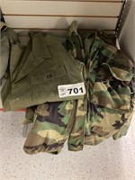 WWII ERA FATIGUE SHIRT AND 80s FIELD JACKET