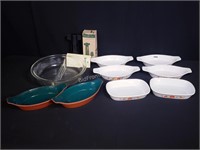 RETRO BAKING DISHES + GLASS DIVIDED DISHES