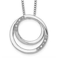Sterling Silver- Diamond Necklace
