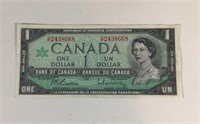 CENTENNIAL CANADIAN ONE DOLLAR BILL UNCIRCULATED