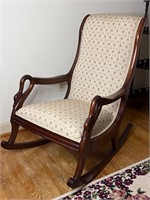 Vintage goose neck rocking chair