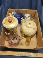 Tea Pot, Candle Holder, Pitcher, Dishes,
