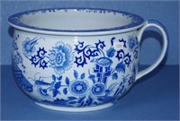 Spode blue & white stone china potty