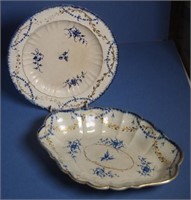 Spode pearlware dessert bowl and plate