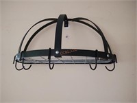 Wall hanging pot rack with hooks