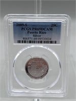 2009-S PCGS PR69DCAM Puerto Rico Silver Quarter