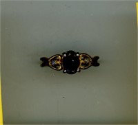 Gold Plated Ring With Garnet Ruby S8