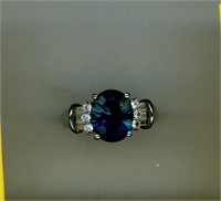 Sterling Ring S7 Blue Large Setting
