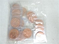 Lot of 21 copper rounds