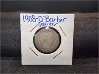 1908-O Barber Quarter