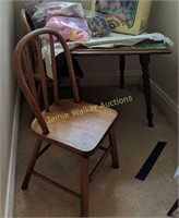 Children's Table, 2 Chairs. Items On Top Not