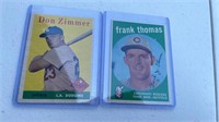 2 Cards Topps Lot: Don Zimmer #77 and Frank Thomas