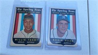 2 Cards The Sporting News Rookie Stars of 1959 Lot