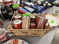 LOT OF VTG METAL COCA COLA CANS