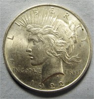 1922 US PEACE SILVER DOLLAR