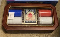 Bicycle Poker Chips & Cards in Wood Case