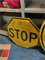 Vintage Yellow Stop Sign