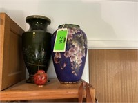 3 Asian Vases Please Inspect for Damage. Green