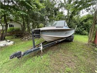 Barefoot Nautique Correct Craft Boat on Trailer