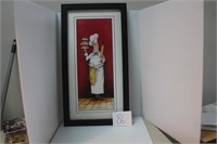FRAMED CHEF PICTURE, 14X26"