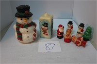 VINTAGE CHRISTMAS CANDLES, 2.5 TO 7"