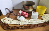 Planters, Macramé, yarn, wood planter support