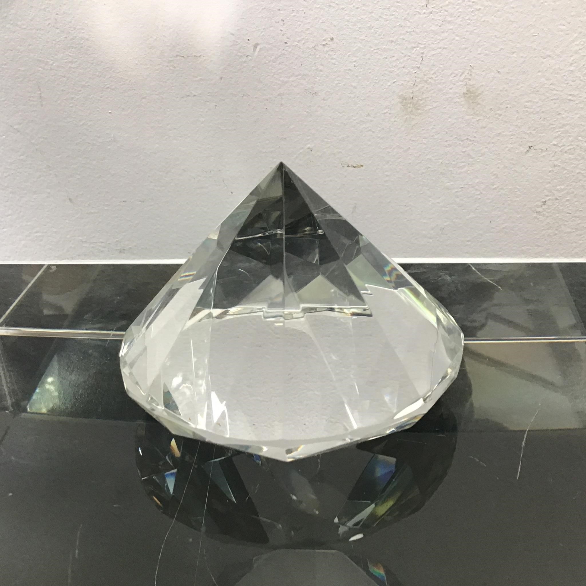 LARGE ROSENTHAL CUT CRYSTAL PAPERWEIGHT GERMANY