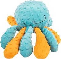 goDog Crazy Tugs Octopus Squeaky Plush Tug Dog Toy