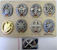 German Army nine badges with