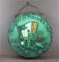 13" Round St. Patrick's Day Bottle Cap Wall Hang