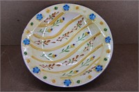 Vtg World Bazaars Floral Stoneware Serving Bowl