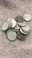 20- 1943 Steel Wheat Pennies
