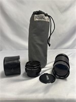 VIVITAR LENSES IN CARRYING CASE. MC TELE