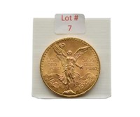 Mexico 1943 50 Peso Gold Coin