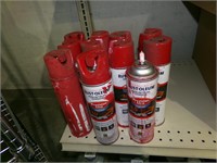11 Cans Rust-Oleum Red Marking Paint