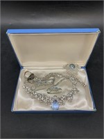 Jewelry box with vintage fashion jewelry