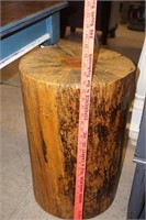 Big Log Rustic End Table